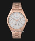 Alexandre Christie AC 2830 BF BRGSL Ladies Silver Dial Rose Gold Stainless Steel Strap-0