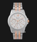 Alexandre Christie AC 2831 BF BTRSL Ladies Silver Dial Dual Tone Stainless Steel Strap-0