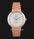 Alexandre Christie Passion AC 2837 LD BRGSL Silver Dial Rose Gold Stainless Steel Strap-0