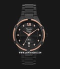 Alexandre Christie Passion AC 2842 LD BIPBARG Black Dial Black Stainless Steel Strap-0