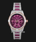 Alexandre Christie AC 2843 BF BTDRE Red Magenta Dial Dual Tone Stainless Steel Strap-0