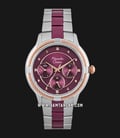 Alexandre Christie AC 2844 BF BTDRE Red Magenta Dial Dual Tone Stainless Steel Strap-0