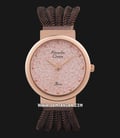 Alexandre Christie Passion AC 2845 LH BROPN Ladies Pink Dial Brown Stainless Steel Strap-0