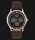 Alexandre Christie Classic AC 2868 BF LRGGR Ladies Black Dial Brown Leather Strap-0