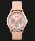 Alexandre Christie Classic AC 2868 BF LRGPN Ladies Rose Gold Dial Peach Leather Strap-0
