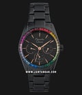 Alexandre Christie Passion AC 2876 BF BIPBA Ladies Rainbow Crystal Black Dial Stainless Steel Strap -0