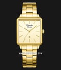 Alexandre Christie Classic AC 2878 LD BGPIV Ladies Gold Dial Gold Tone Stainless Steel Strap-0