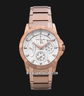 Alexandre Christie AC 2879 BF BRGSL Ladies Silver Dial Rose Gold Stainless Steel Strap-0