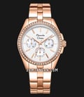Alexandre Christie AC 2949 BF BRGSL Ladies Silver MOP Dial Rose Gold Stainless Steel Strap-0
