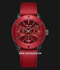 Alexandre Christie Multifunction AC 2989 BF REPRE Ladies Red Dial Red Rubber Strap-0