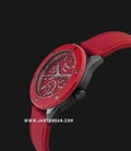 Alexandre Christie Multifunction AC 2989 BF REPRE Ladies Red Dial Red Rubber Strap-1
