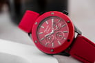 Alexandre Christie Multifunction AC 2989 BF REPRE Ladies Red Dial Red Rubber Strap-4