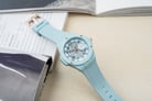 Alexandre Christie AC 2A02 BF RRGLB Ladies Transparency Dial Light Blue Rubber Strap-4