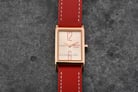 Alexandre Christie AC 2A05 LH LRGLNRE Ladies Light Rose Gold Dial Red Leather Strap-4