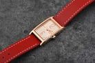 Alexandre Christie AC 2A05 LH LRGLNRE Ladies Light Rose Gold Dial Red Leather Strap-5