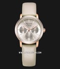Alexandre Christie Passion AC 2A25 BF LRGLG Ladies Rose Gold Dial Beige Leather Strap-0