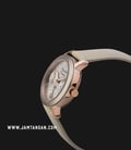 Alexandre Christie Passion AC 2A25 BF LRGLG Ladies Rose Gold Dial Beige Leather Strap-1