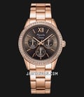 Alexandre Christie AC 2A46 BF BRGGR Ladies Brown Dial Rose Gold Stainless Steel Strap-0