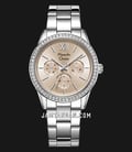 Alexandre Christie AC 2A46 BF BSSLN Ladies Light Rose Gold Dial Stainless Steel Strap-0