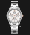 Alexandre Christie AC 2A46 BF BSSSLRG Ladies Silver Dial Stainless Steel Strap-0