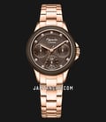 Alexandre Christie Passion AC 2A99 BF BRGDB Ladies Brown Dial Rose Gold Stainless Steel Strap-0