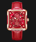 Alexandre Christie AC 3030 BF LRGRE Ladies Red Dial Red Leather Strap-0