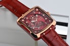 Alexandre Christie AC 3030 BF LRGRE Ladies Red Dial Red Leather Strap-5