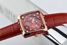 Alexandre Christie AC 3030 BF LRGRE Ladies Red Dial Red Leather Strap-7