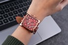 Alexandre Christie AC 3030 BF LRGRE Ladies Red Dial Red Leather Strap-13