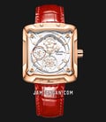 Alexandre Christie Passion AC 3030 BF LRGSLRE Ladies White Dial Red Leather Strap-0