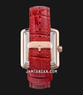 Alexandre Christie Passion AC 3030 BF LRGSLRE Ladies White Dial Red Leather Strap-2