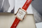Alexandre Christie Passion AC 3030 BF LRGSLRE Ladies White Dial Red Leather Strap-5