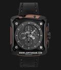 Alexandre Christie AC 3039 MC LZBBA Sport Chronograph Men Black Dial Black Leather Strap-0