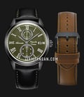 Alexandre Christie Automatic AC 3040 MA LIPGN Men Green Dial Black Leather Strap + Extra Strap-0