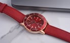 Alexandre Christie Passion AC 5002 LD LRGRE Ladies Red Dial Red Leather Strap-4