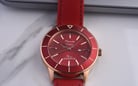 Alexandre Christie Passion AC 5002 LD LRGRE Ladies Red Dial Red Leather Strap-5