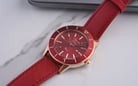 Alexandre Christie Passion AC 5002 LD LRGRE Ladies Red Dial Red Leather Strap-6