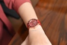 Alexandre Christie Passion AC 5002 LD LRGRE Ladies Red Dial Red Leather Strap-7