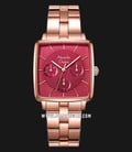 Alexandre Christie Multifunction AC 5003 BF BRGRE Red Dial Rose Gold Stainless Steel Strap-0