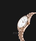 Alexandre Christie AC 5006 BRGMS Couple White Dial Rose Gold Stainless Steel Strap-1