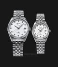 Alexandre Christie AC 5006 BSSSL Couple White Dial Stainless Steel Strap-0