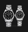 Alexandre Christie AC 5007 BSSBA Couple Black Dial Stainless Steel Strap-0