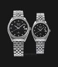 Alexandre Christie AC 5008 BSSBA Couple Black Dial Stainless Steel Strap-0