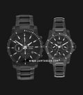 Alexandre Christie AC 6141 BIPBA Couple Black Dial Black Stainless Steel Strap-0