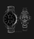 Alexandre Christie AC 6224 BIPBA Couple Black Dial Black Stainless Steel Strap-0