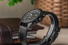 Alexandre Christie AC 6270 MC LIPBA Man Chronograph Black Pattern Dial Leather Strap-4