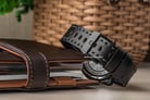 Alexandre Christie AC 6270 MC LIPBA Man Chronograph Black Pattern Dial Leather Strap-5