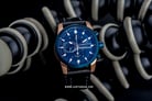 Alexandre Christie AC 6270 MC LURBU Chronograph Men Blue Dial Black Leather Strap-3