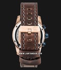 Alexandre Christie AC 6270 MC LURBUBO Chronograph Man Blue Dial Brown Leather Strap-2