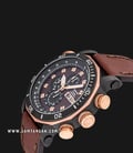Alexandre Christie AC 6308 MC LBRBO Man Sport Brown Dial Brown Leather Strap-1